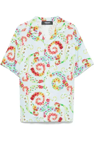 VERSACE Floral-print shirt