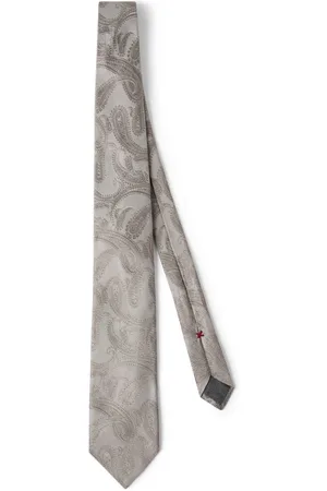 Brunello Cucinelli Paisley-jacquard silk tie