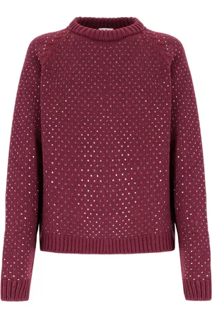 LANEUS Rhinestone-embellished sweater