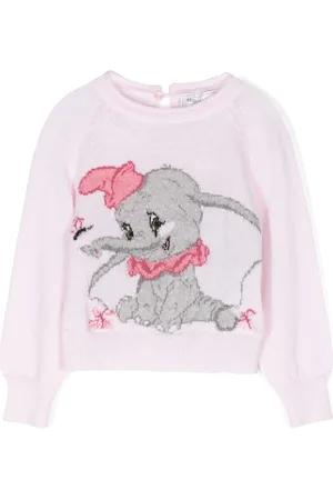 MONNALISA Dumbo intarsia-knit jumper
