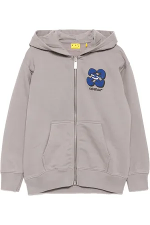 OFF-WHITE Logo-print zip-up hoodie