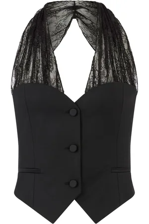 Nina Ricci Chantilly-lace straps vest