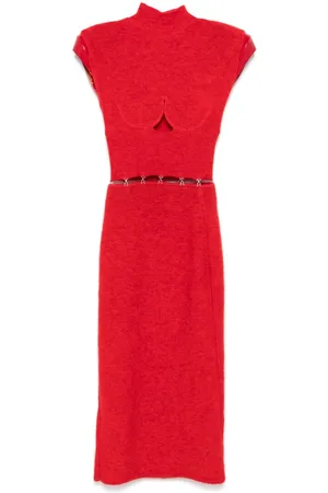 Sportmax Brushed-finish midi dress
