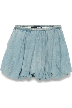 ROTATE Denim balloon mini skirt