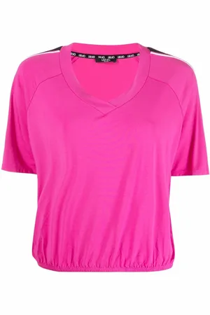 Liu Jo Logo tape V-neck T-shirt