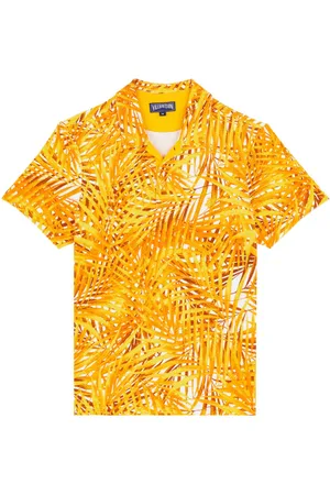 Vilebrequin Palm Leaves-print polo shirt
