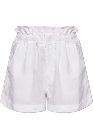 POSSE Ducky paperbag-waist linen shorts