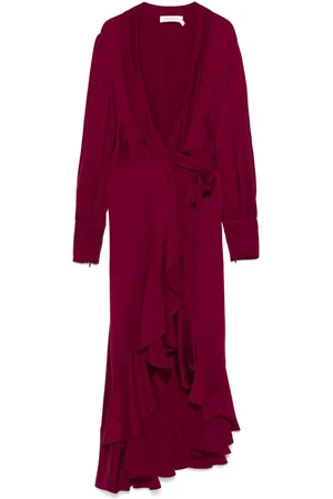 ZIMMERMANN Wrap silk midi dress