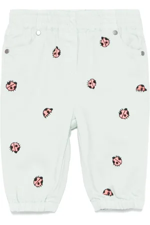 Stella McCartney Lady bug-embroidered jeans