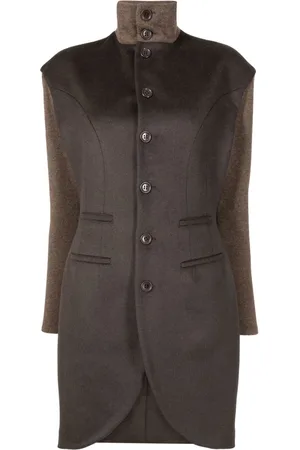 Gloria Coelho Knitted-panel wool coat