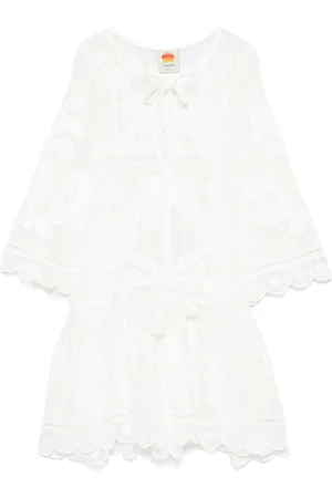 Farm Rio Motif-embroidered mini dress