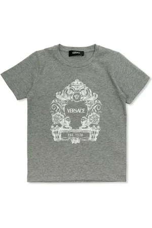 VERSACE Logo-print cotton T-shirt