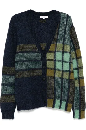 Maison Kitsuné Checked intarsia cardigan