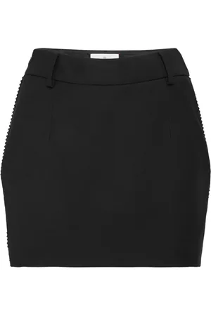 Philipp Plein Wool strass mini skirt