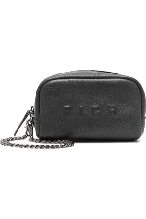 John Richmond Logo-embossed clutch bag