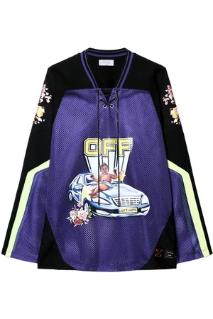 OFF-WHITE Car Mesh Hockey T-shirt