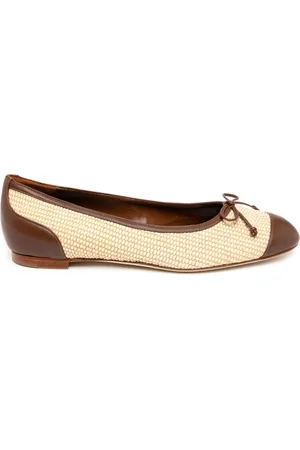 Manolo Blahnik Bow detail ballerina shoes