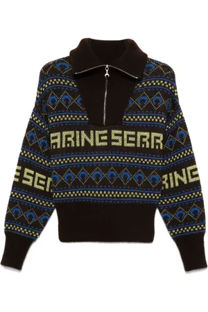 Marine Serre Jacquard knit sweater