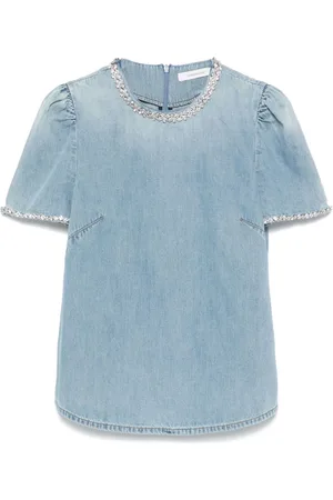 ZIMMERMANN Crush denim blouse