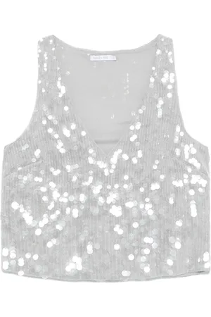 Patrizia Pepe D??grad??-effect sequined top