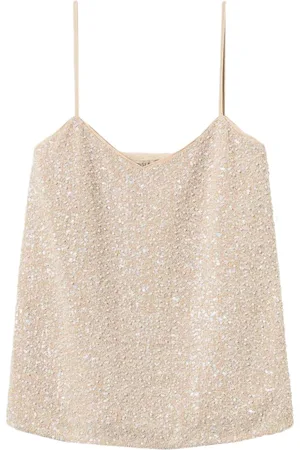 Twin-Set Pearl-detail sequined top