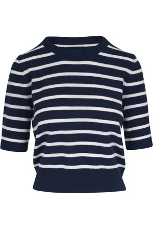 VERONICA BEARD Striped cashmere jumper