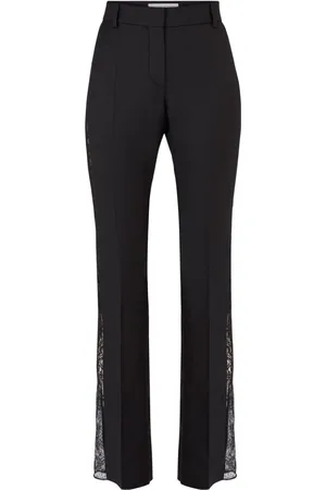 Nina Ricci Lace-detail straight-leg trousers