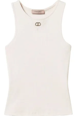Twin-Set Oval T ribbed top
