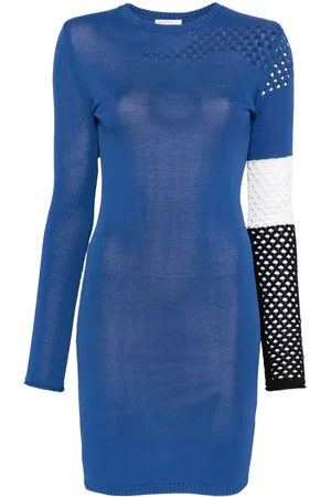 Patrizia Pepe Open-knit detailed mini dress