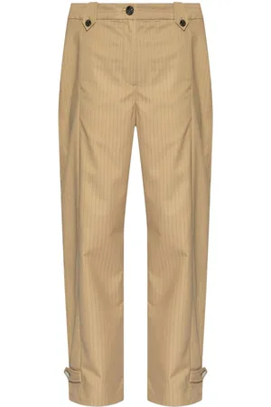 Ganni Striped-jacquard trousers