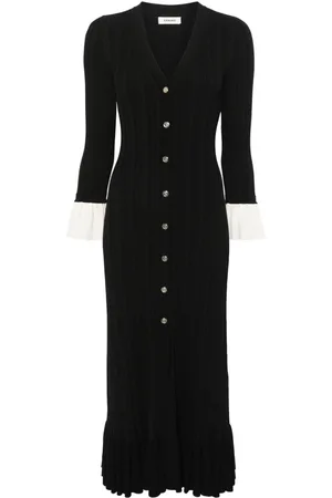Sandro Ruffled midi dress
