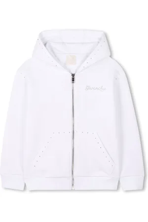Givenchy Rhinestone-logo zipped hoodie