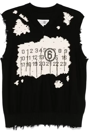 Maison Margiela Numbers-motif vest
