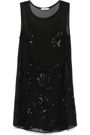 Patrizia Pepe Floral-embroidered mini dress