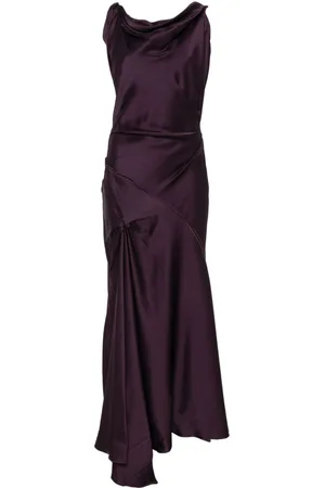 Victoria Beckham Asymmetric draped maxi dreess