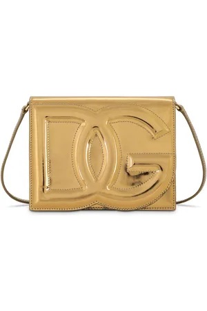 Dolce & Gabbana Logo-embossed metallic-effect bag