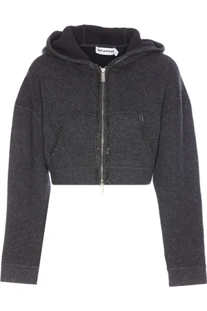 Self-Portrait Knitted cropped hoodie