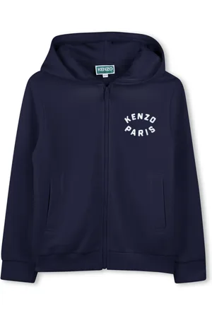 Kenzo Embroidered-logo zip-up hoodie