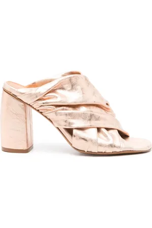 FORTE FORTE 90mm laminated leather mules