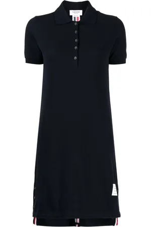 Thom Browne Stripe-detailing piqu?? polo dress