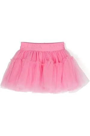MONNALISA Logo-waistband tutu skirt