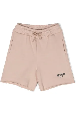 Msgm Distressed finish cotton shorts