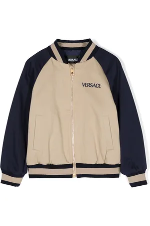 VERSACE Logo-embroidered bomber jacket