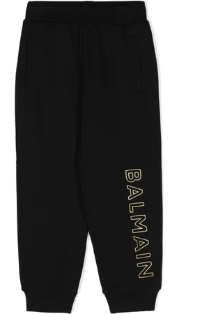 Balmain Logo-embroidered cotton track pants