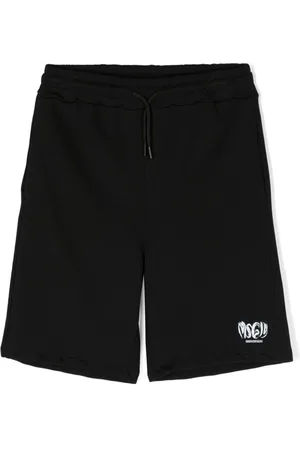 Msgm Logo-print cotton shorts
