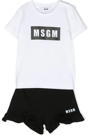 Msgm Logo-print cotton T-shirt and shorts set