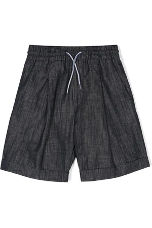 Missoni Logo-detail chambray shorts