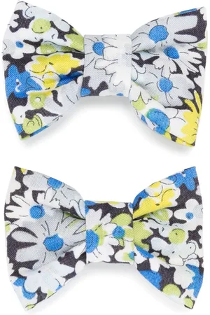 BONPOINT Floral-print bow hair clip (set of two)