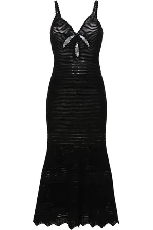 Self-Portrait Crochet midi dress
