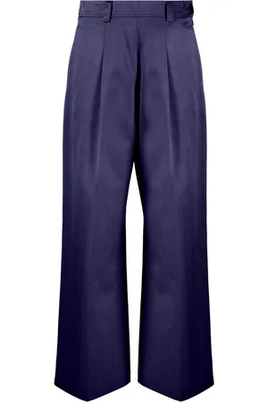 FORTE FORTE Floral-embroidery wide-leg pants